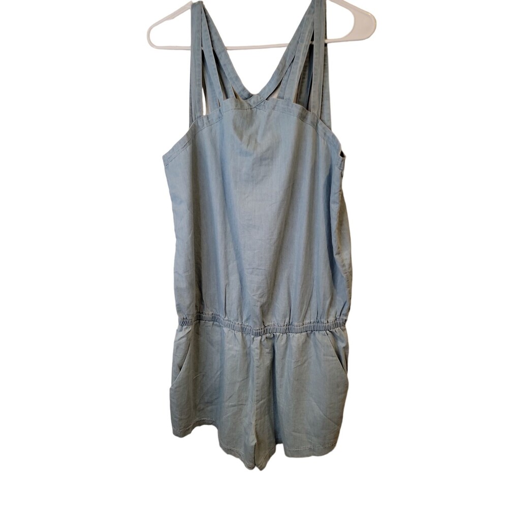 Fabletics Size XL Womens Liza Romper Blue Pockets NWT $85